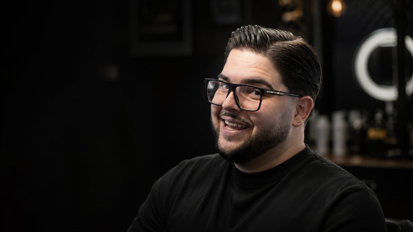 Anthony Stilo cortando el cabello en Barcelona